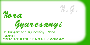 nora gyurcsanyi business card