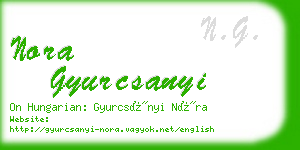 nora gyurcsanyi business card